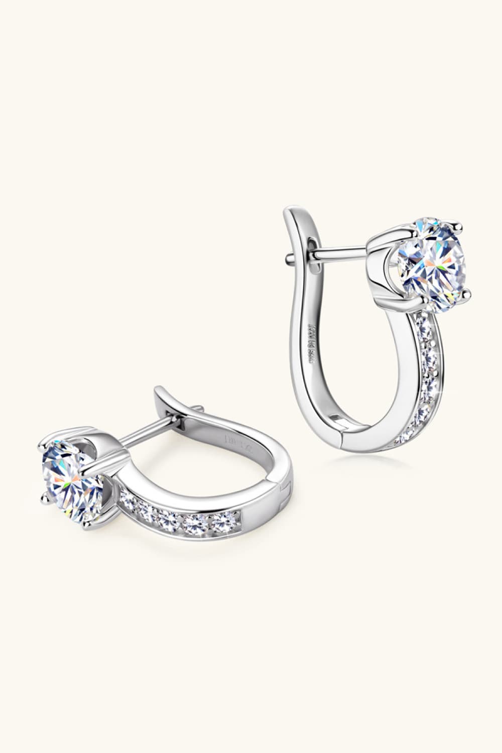 2 Carat Moissanite 925 Sterling Silver Earrings - KRE Prime Deals