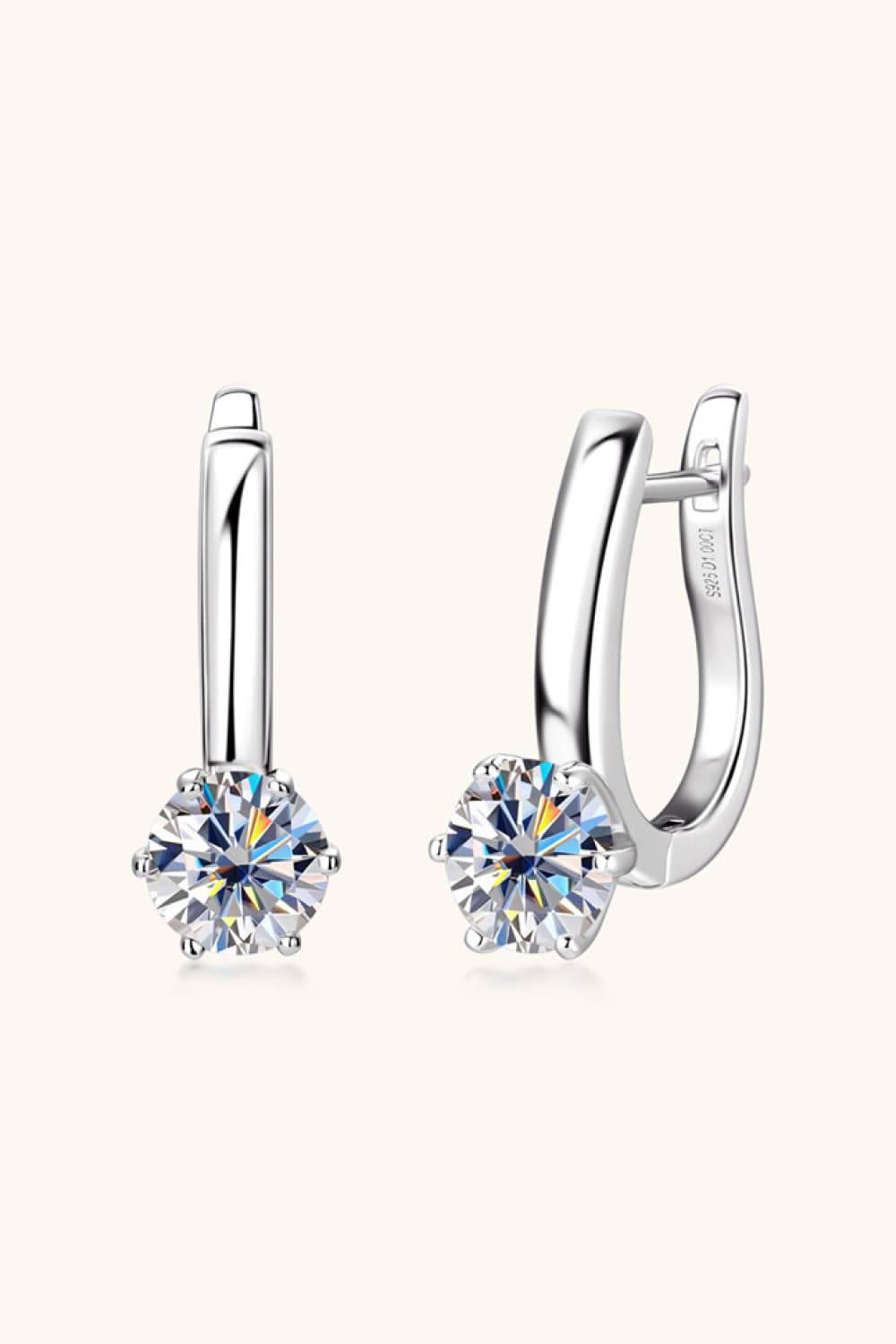 2 Carat Moissanite 925 Sterling Silver Earrings - KRE Prime Deals