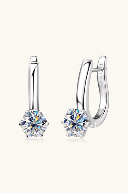 2 Carat Moissanite 925 Sterling Silver Earrings - KRE Prime Deals