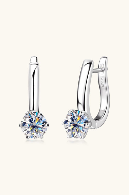 2 Carat Moissanite 925 Sterling Silver Earrings - KRE Prime Deals