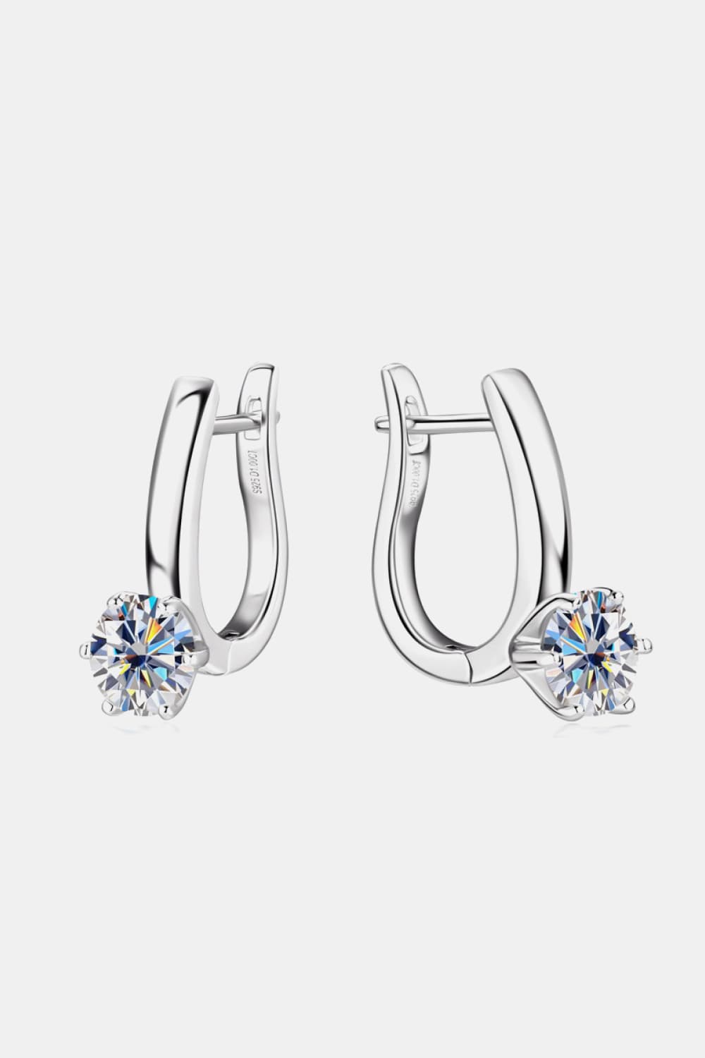 2 Carat Moissanite 925 Sterling Silver Earrings - KRE Prime Deals