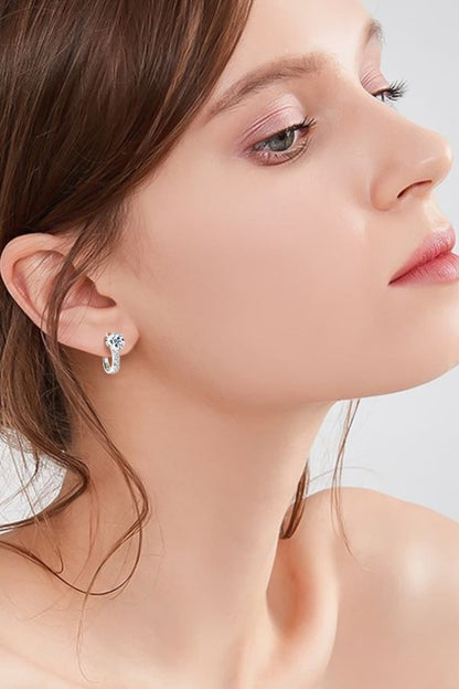 2 Carat Moissanite 925 Sterling Silver Earrings - KRE Prime Deals