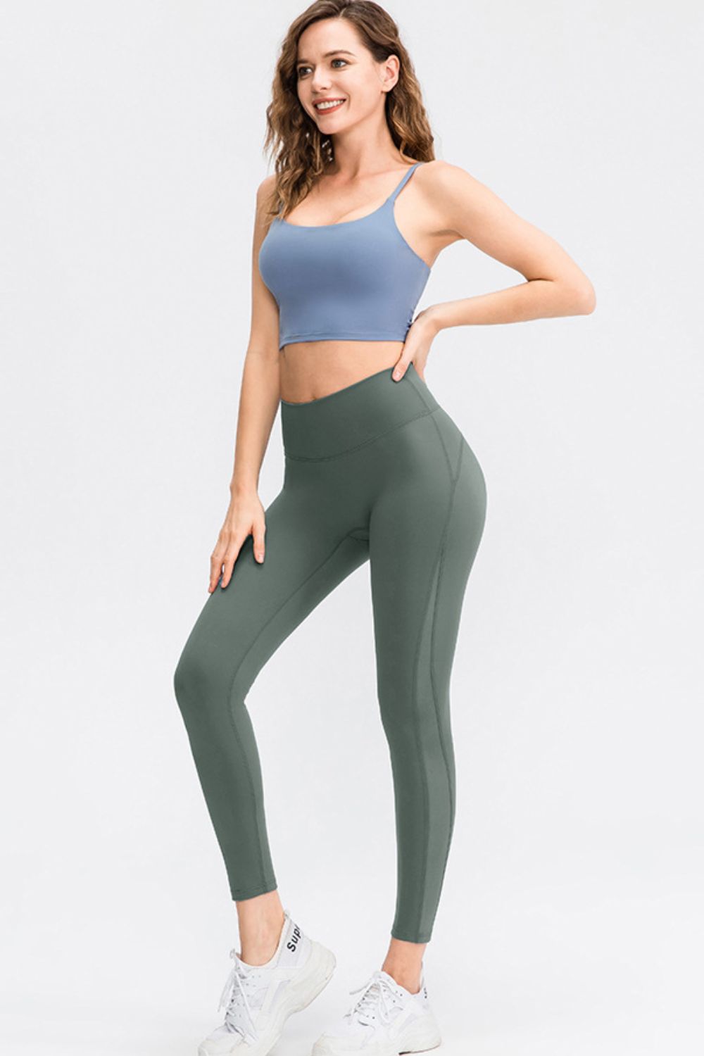 Wide Waistband Slim Fit Long Sports Pants - KRE Prime Deals