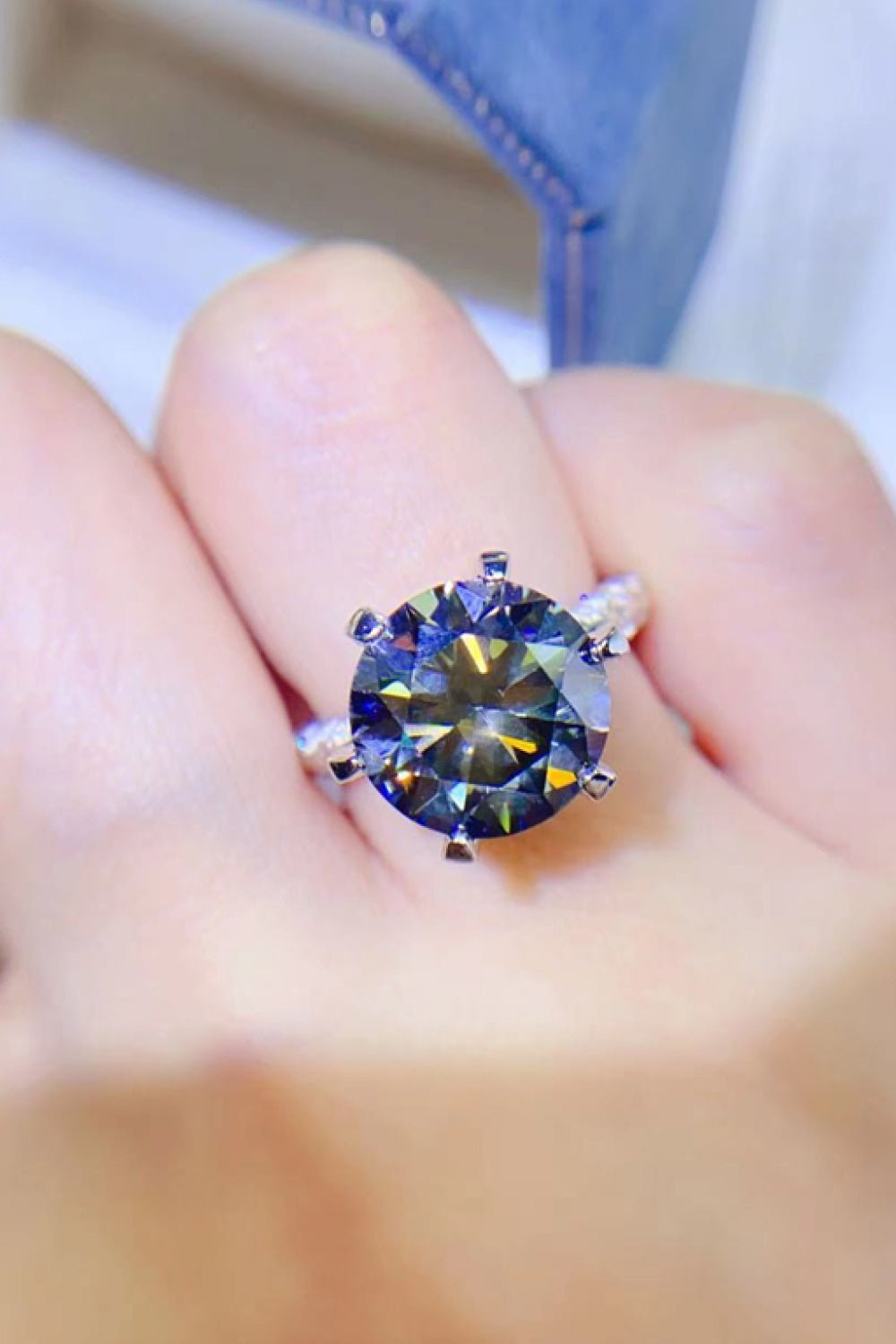 5 Carat Moissanite 925 Sterling Silver Ring - KRE Prime Deals
