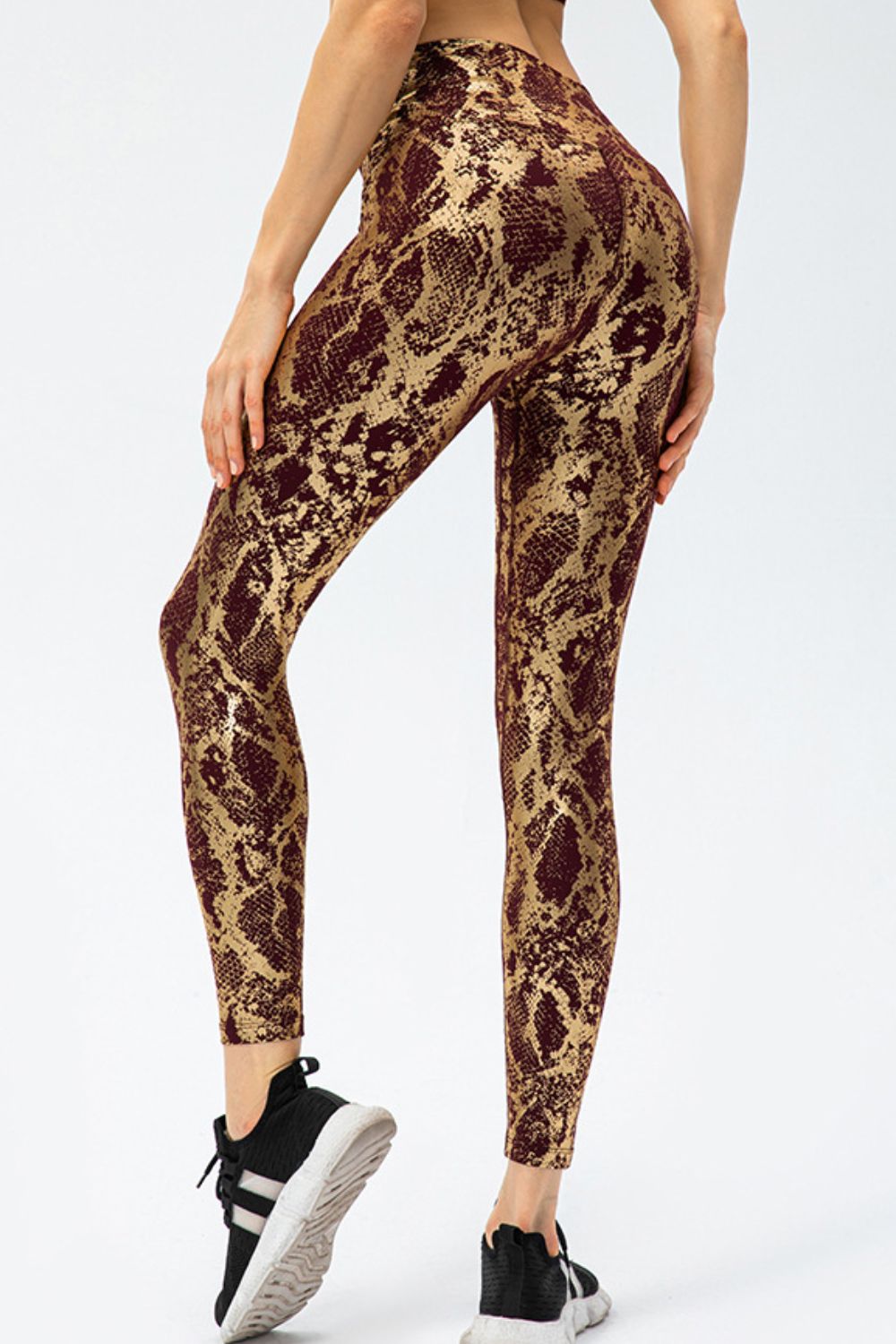 Animal Print Slim Fit Wide Waistband Long Sports Pants - KRE Prime Deals