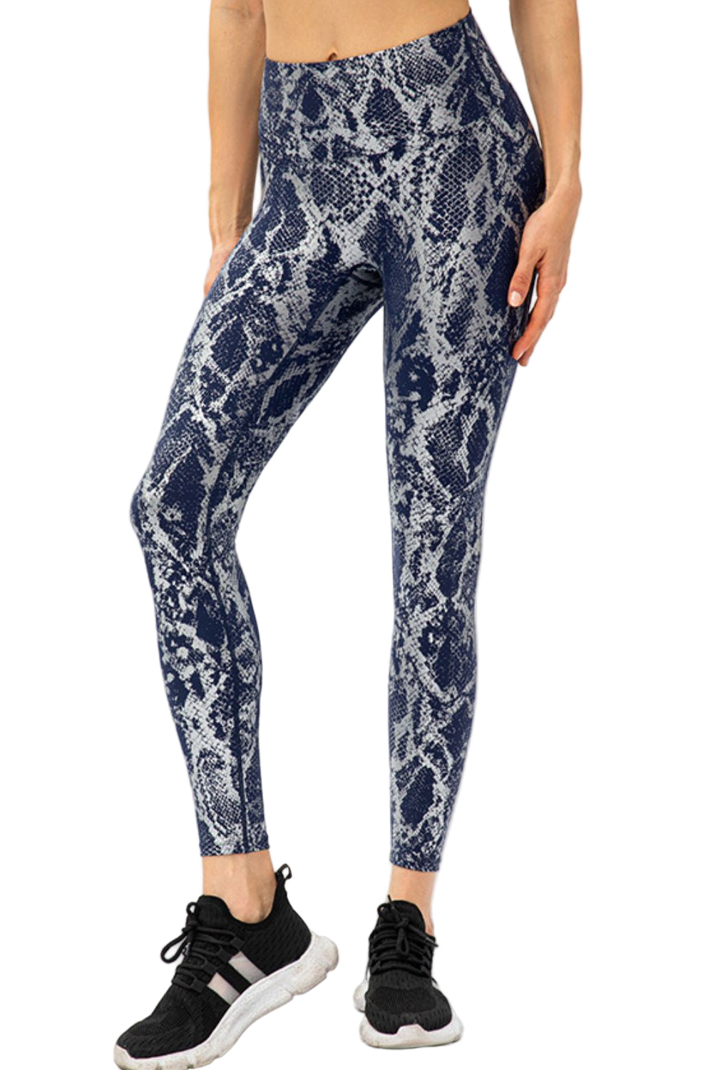 Animal Print Slim Fit Wide Waistband Long Sports Pants - KRE Prime Deals