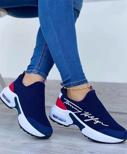 Casual Breathable Wedges Ladies Walking Sneakers Flat Women Shoes - KRE Prime Deals