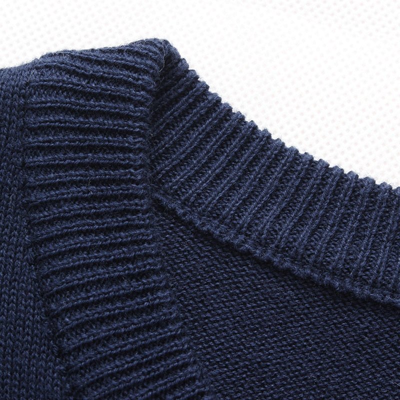Casual Men's Sweater O-Neck Striped Slim Fit Knittwear 2023 Autumn Mens Sweaters Pullovers Pullover Men Pull Homme M-4XL - KRE Prime Deals