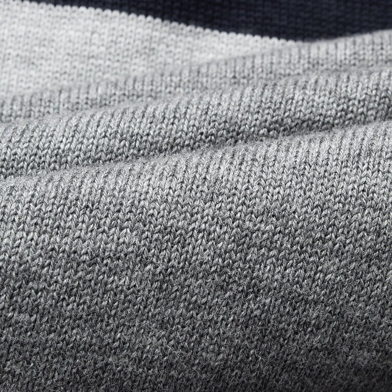 Casual Men's Sweater O-Neck Striped Slim Fit Knittwear 2023 Autumn Mens Sweaters Pullovers Pullover Men Pull Homme M-4XL - KRE Prime Deals