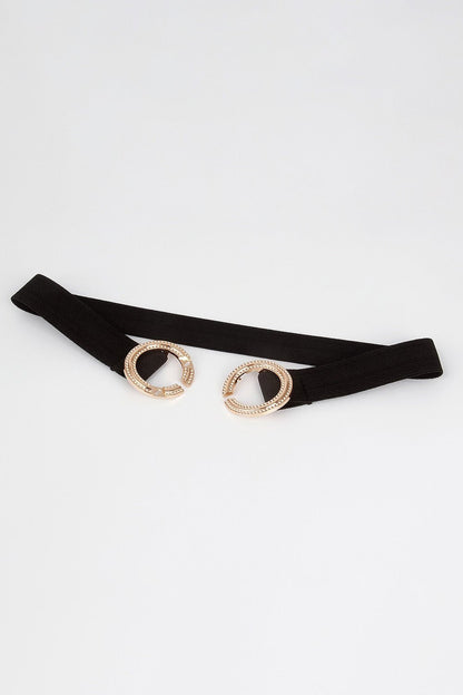 Double Hoop Buckle Elastic Belt - KRE Prime Deals