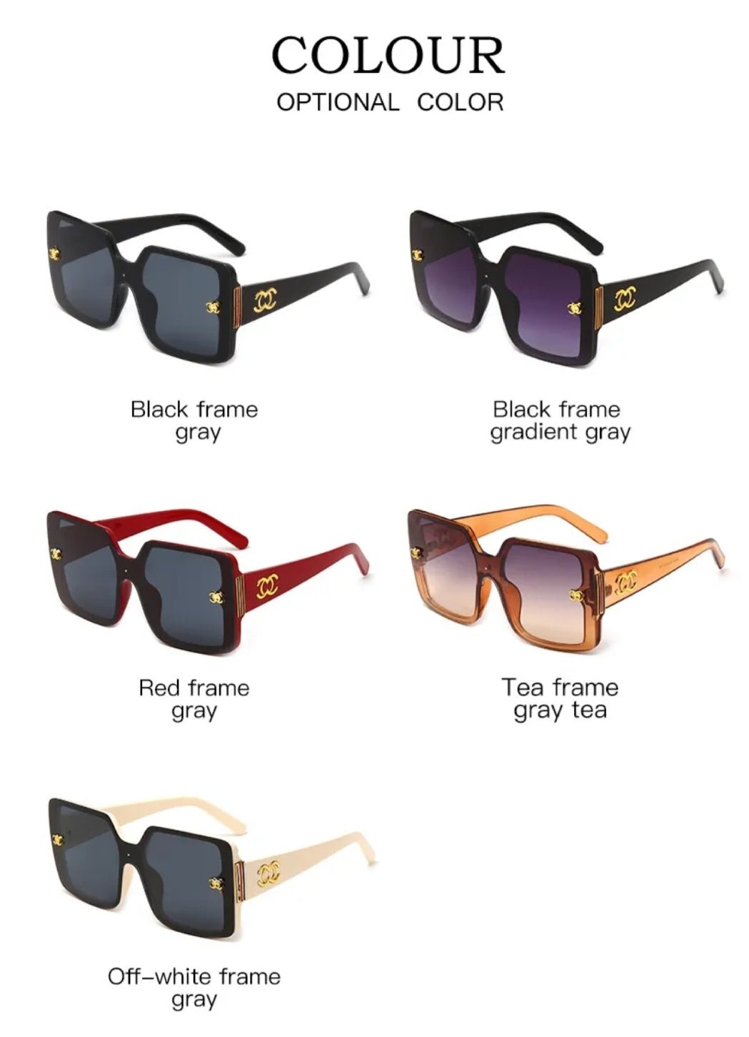 KRE Prime Lady shades trendy oversized Sunglasses Multi Frame Color - KRE Prime