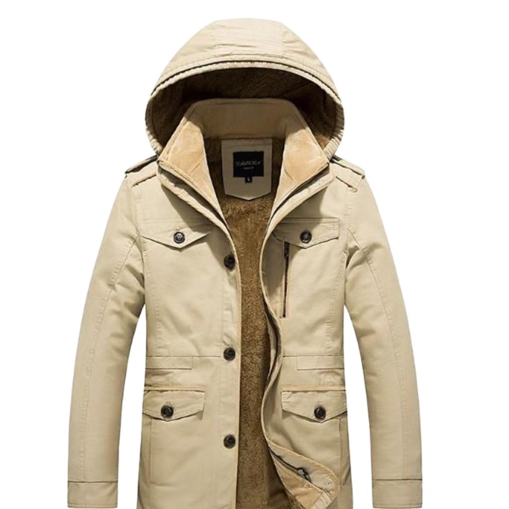 KRE Prime Men Hooded Military Style Coat - KRE Prime