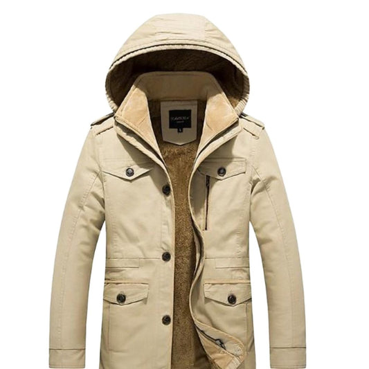 KRE Prime Men Hooded Military Style Coat - KRE Prime