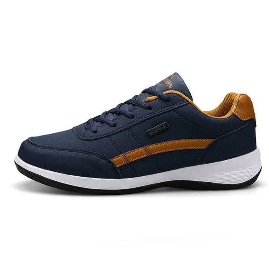 KRE Prime Men Leather Casual Italian Breathable Non-slip Sneakers Shoes - KRE Prime