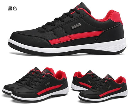 KRE Prime Men Leather Casual Italian Breathable Sneakers Shoes - KRE Prime