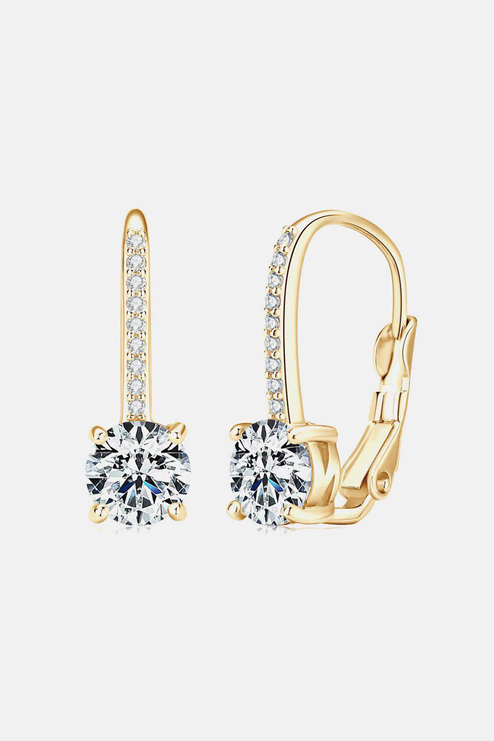 KRE PRIME women's earrings featuring 2-carat moissanite stones set in sterling silver, stylish and elegant jewelry for women.