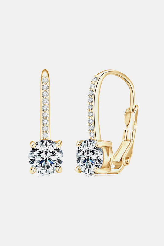 KRE PRIME women's earrings featuring 2-carat moissanite stones set in sterling silver, stylish and elegant jewelry for women.