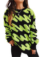 KRE Prime Women Ribbed Striped Dropped Shoulder Sweater - KRE Prime