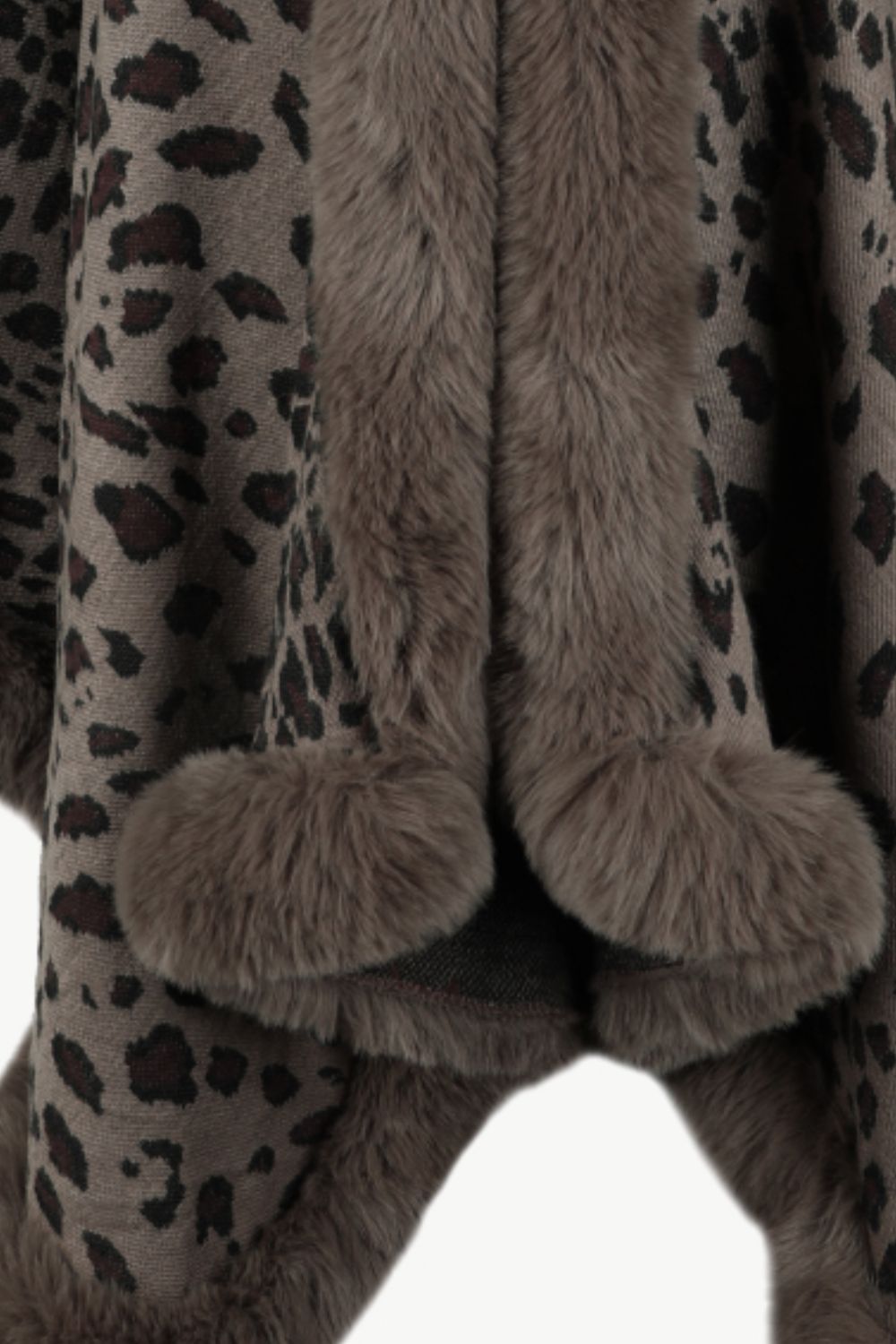 Leopard Open Front Poncho - KRE Prime Deals