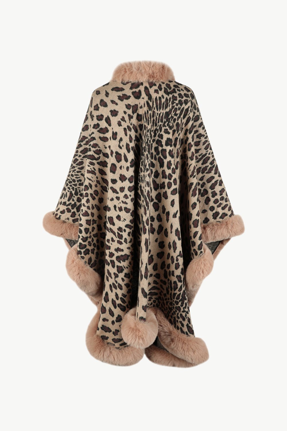 Leopard Open Front Poncho - KRE Prime Deals