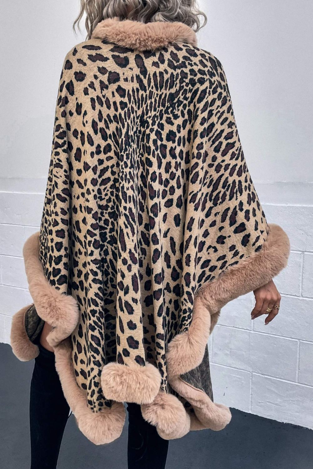 Leopard Open Front Poncho - KRE Prime Deals