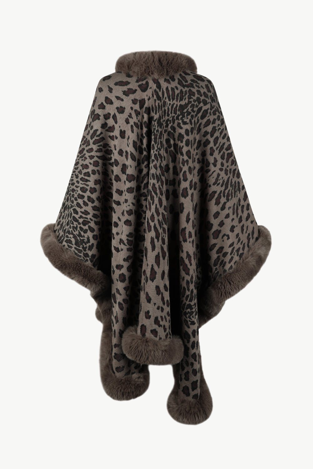 Leopard Open Front Poncho - KRE Prime Deals