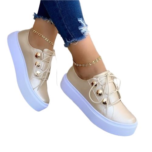 Light Breathable Casual Female Flat Shoes Black/White/Gold/Rose Gold - KRE Prime Deals