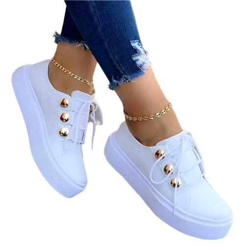 Light Breathable Casual Female Flat Shoes Black/White/Gold/Rose Gold - KRE Prime Deals