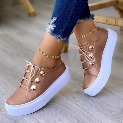 Light Breathable Casual Female Flat Shoes Black/White/Gold/Rose Gold - KRE Prime Deals