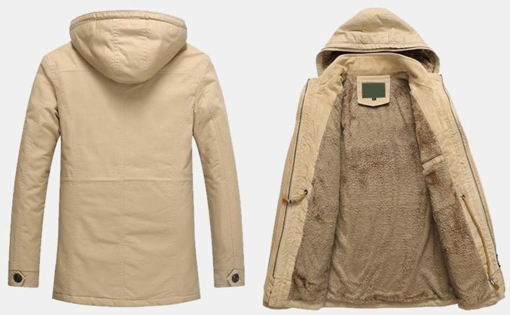 Mens Hooded Military Style Coat - KRE Prime Deals