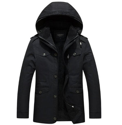 Mens Hooded Military Style Coat - KRE Prime Deals