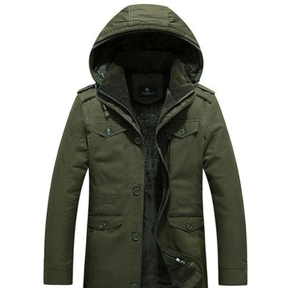 Mens Hooded Military Style Coat - KRE Prime Deals