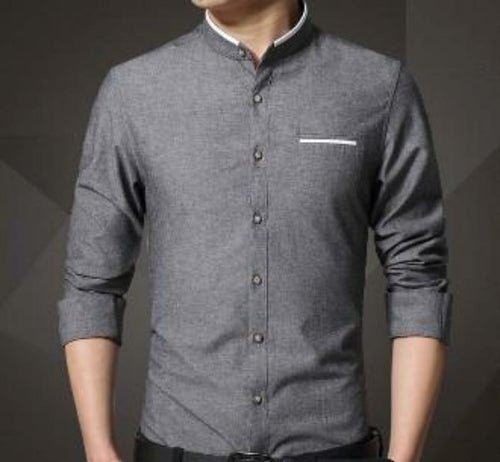 Mens Mandarin Collar Shirt - KRE Prime Deals