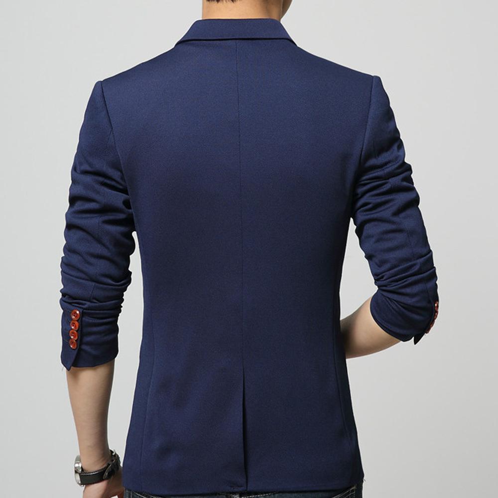 Mens One Button Slim Fit Blazer - KRE Prime Deals