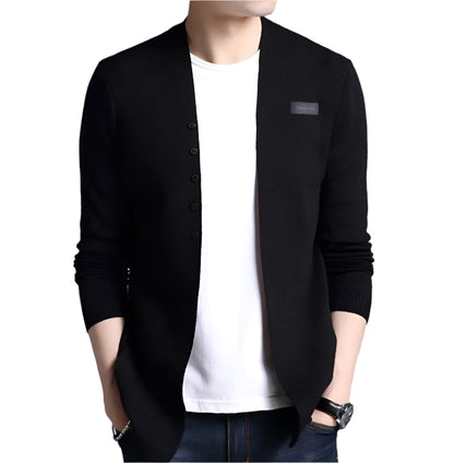 Mens Slim Fit Cardigan with Button Design - KRE Prime Deals