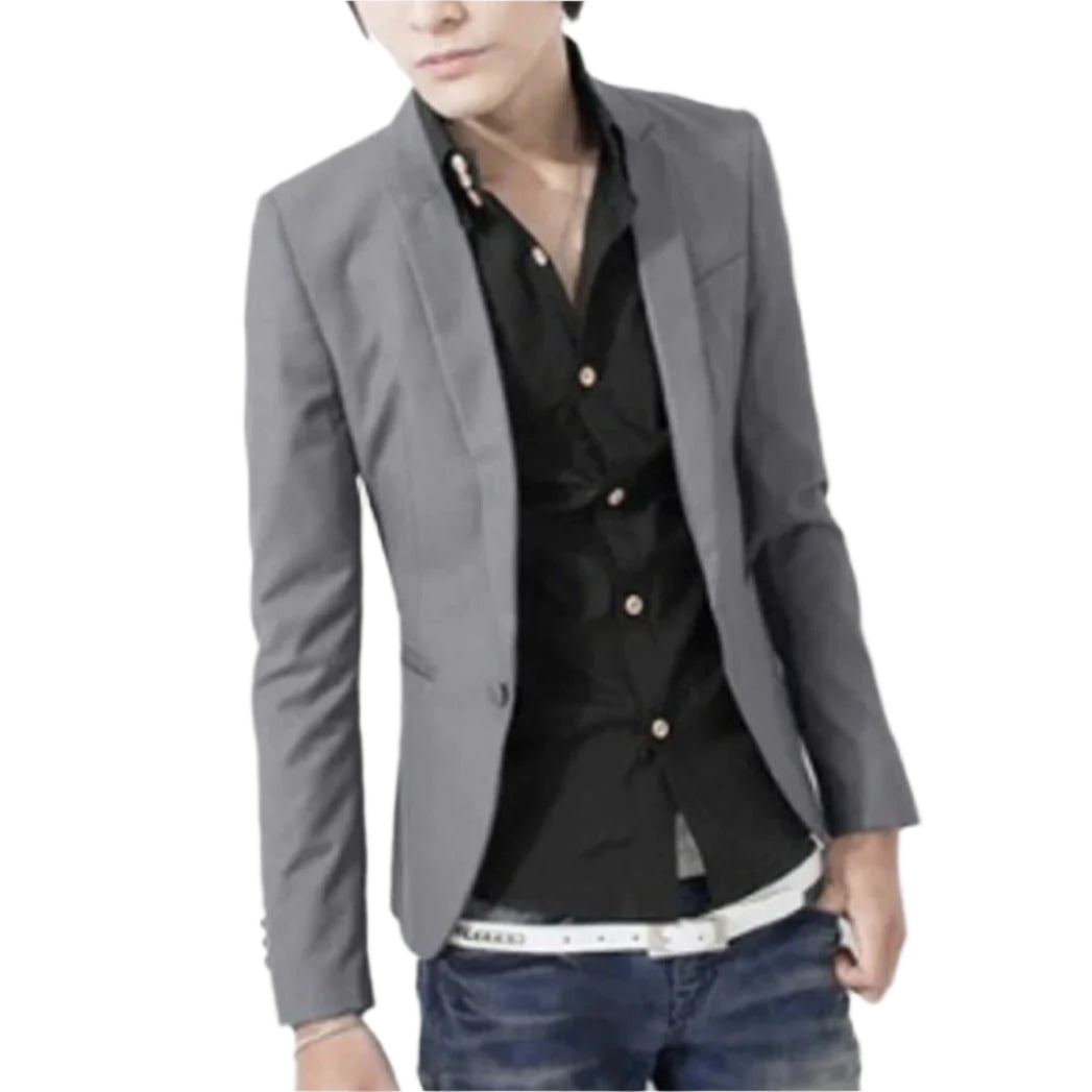 Mens Slim Fit Casual Blazer - KRE Prime Deals
