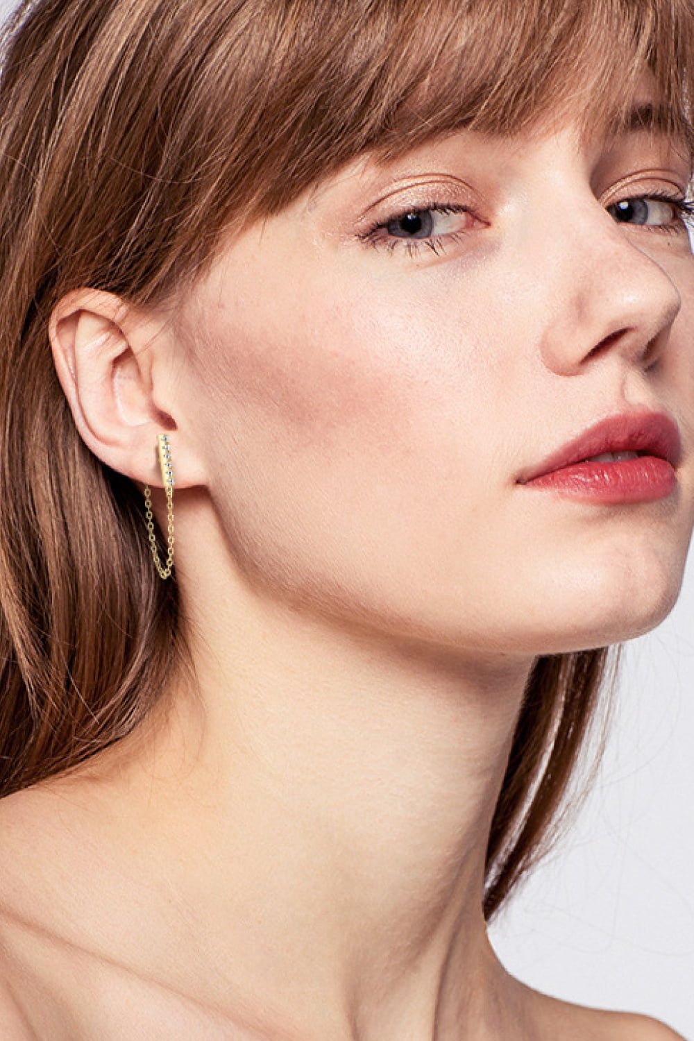 Moissanite 925 Sterling Silver Connected Earrings - KRE Prime Deals