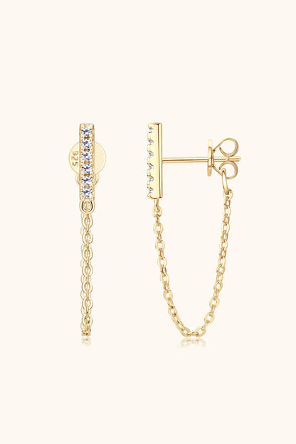 Moissanite 925 Sterling Silver Connected Earrings - KRE Prime Deals