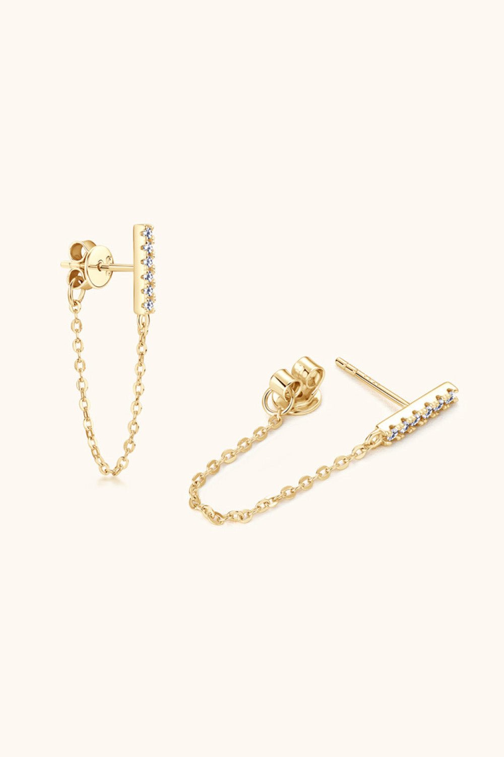 Moissanite 925 Sterling Silver Connected Earrings - KRE Prime Deals