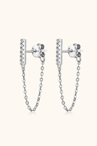 Moissanite 925 Sterling Silver Connected Earrings - KRE Prime Deals