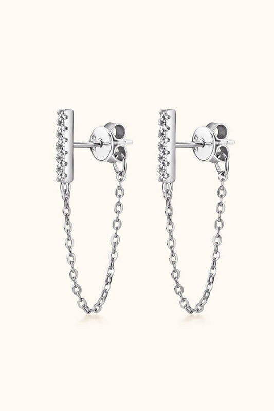Moissanite 925 Sterling Silver Connected Earrings - KRE Prime Deals
