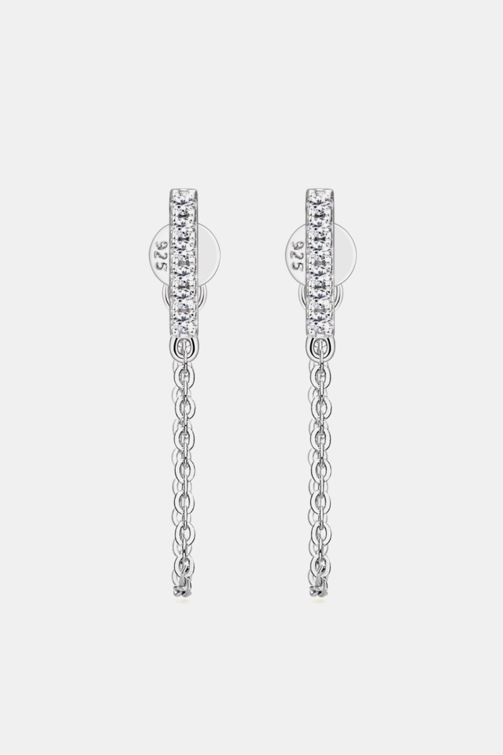 Moissanite 925 Sterling Silver Connected Earrings - KRE Prime Deals