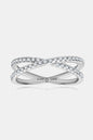 Moissanite 925 Sterling Silver Crisscross Ring - KRE Prime Deals