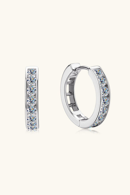 Moissanite 925 Sterling Silver Huggie Earrings - KRE Prime Deals