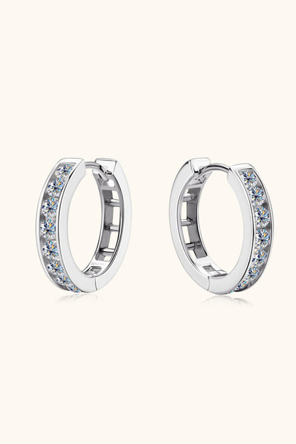 Moissanite 925 Sterling Silver Huggie Earrings - KRE Prime Deals