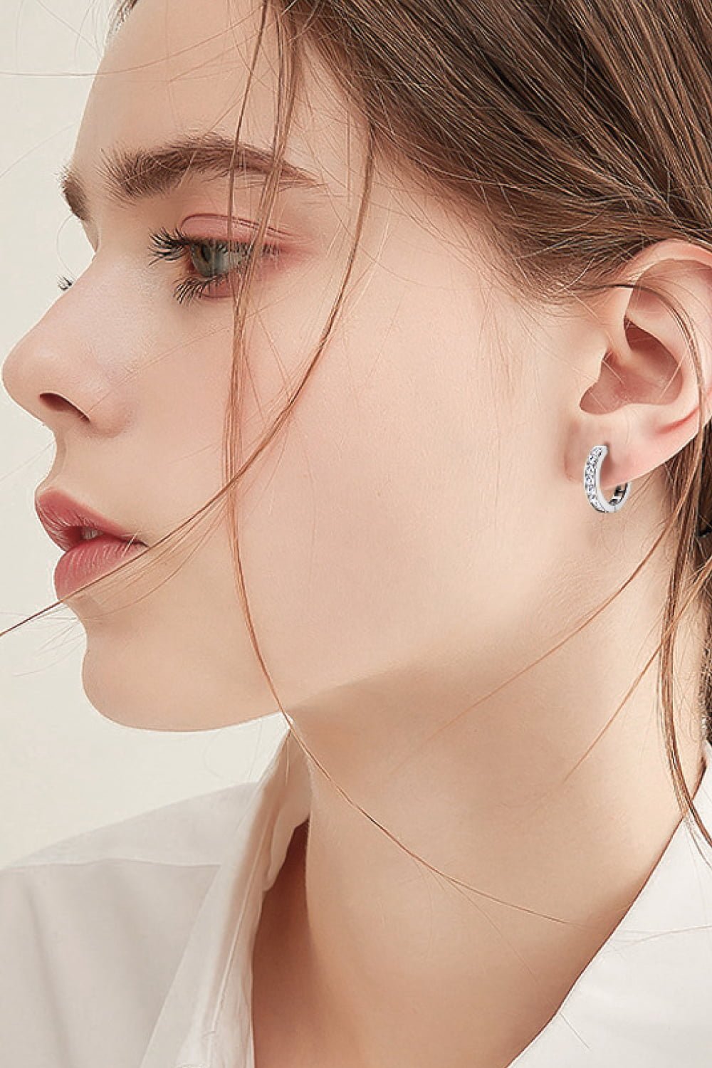 Moissanite 925 Sterling Silver Huggie Earrings - KRE Prime Deals