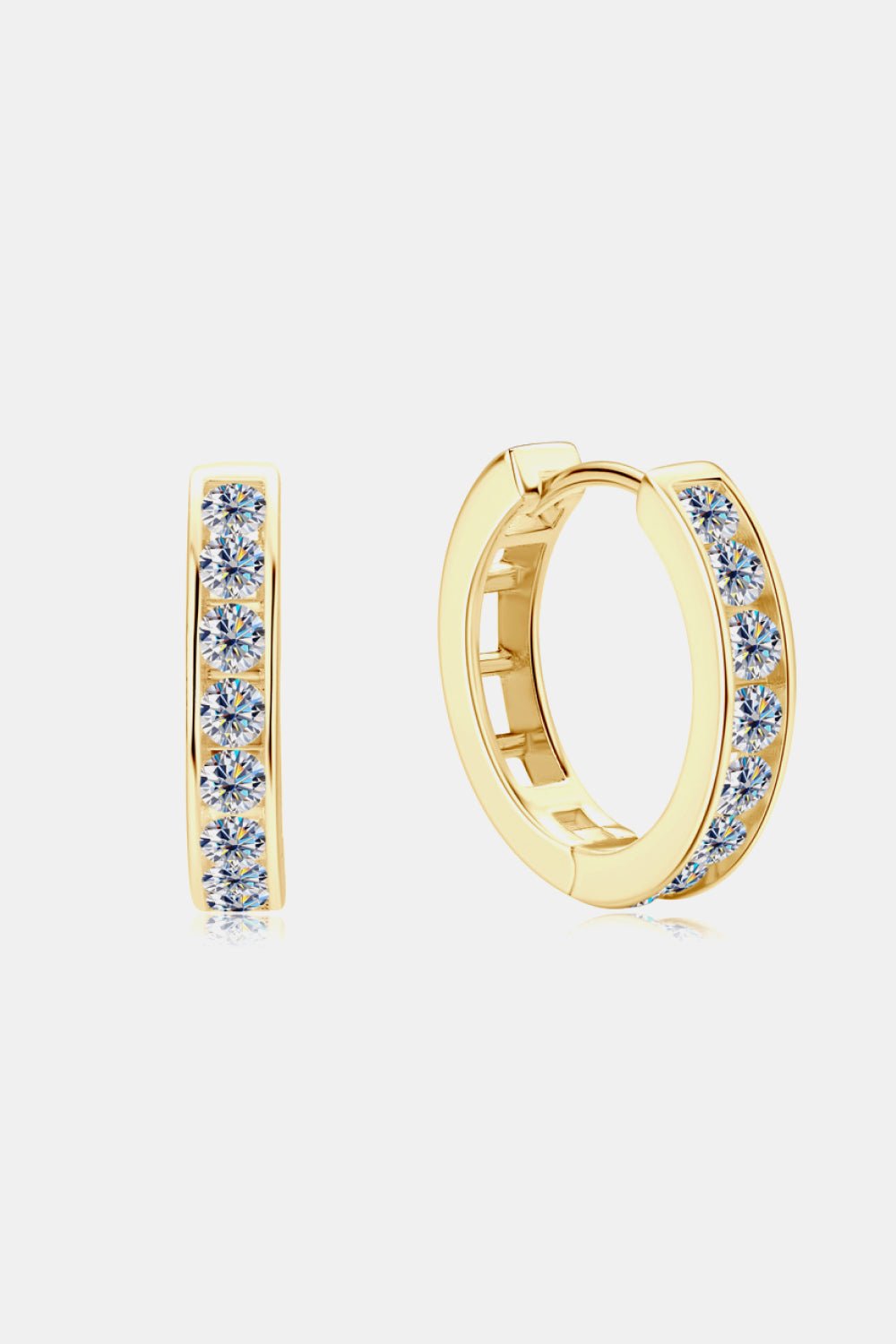 Moissanite 925 Sterling Silver Huggie Earrings - KRE Prime Deals