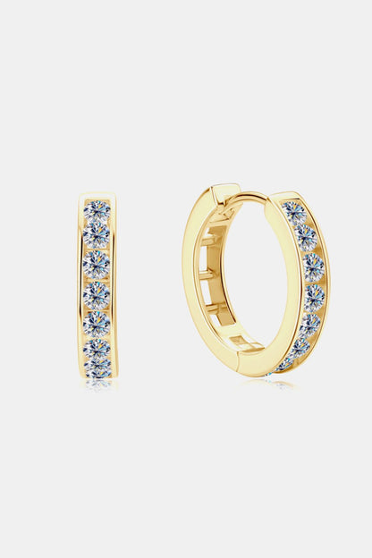 Moissanite 925 Sterling Silver Huggie Earrings - KRE Prime Deals
