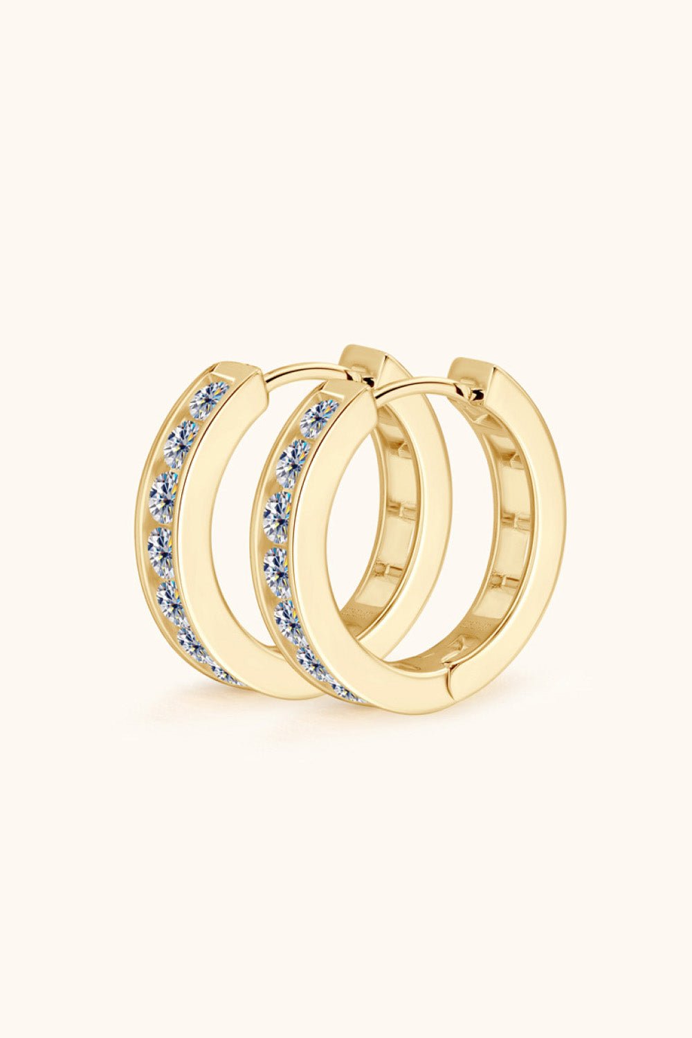 Moissanite 925 Sterling Silver Huggie Earrings - KRE Prime Deals