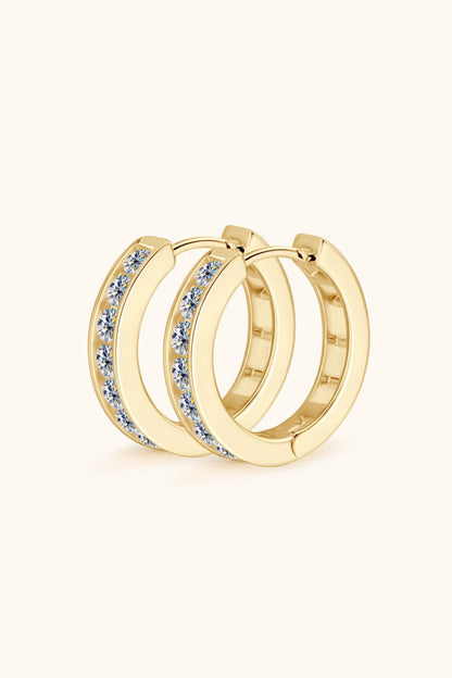 Moissanite 925 Sterling Silver Huggie Earrings - KRE Prime Deals
